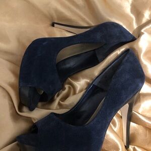 Jessica Simpson Dark Blue Suede Heels